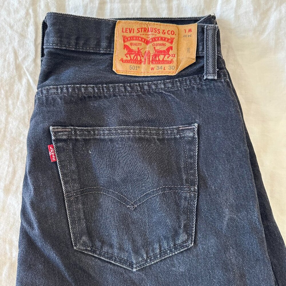 Levi's 501 Black/Dark Grey - 34W x 30L